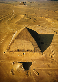 Snofru's Bent Pyramid, seen from the air.