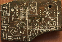 Ebony Label from the reign of Den showing the name of Hemaka.