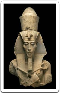 Head and torso of a colossal statue of the ‘heretic’ pharaoh Akhenaten.