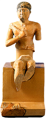 The restored statue of Neferefre.