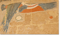 Nekhbet at the temple of Hatshepsut in Deir el-Bahari.