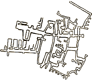 Rough map of the substructure of Ninetjer’s tomb at Saqqara.