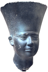 A very beautiful head of a schist statue of Userkaf was found in his Solar Temple.