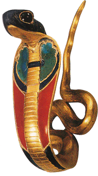 Uto, the cobra goddess, is often seen as a uraeus as part of the royal crowns.