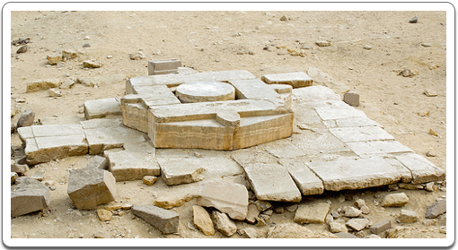 A massive altar at the Solar Temple of Niuserre at Abu Gorab, north of Abusir.