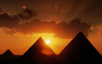 Sunset at Giza.