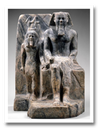 Group statue of Sahure with a provincial god.
