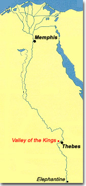 Locator Map of the Valley of the Kings